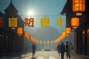 空镜头封面，无人长街的固定机位